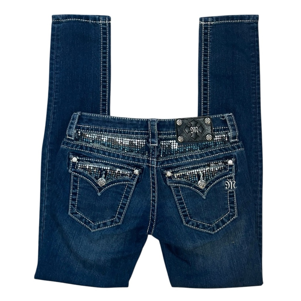 y2k miss me jeans embroidered embellished mid rise skinny denim jeans pants